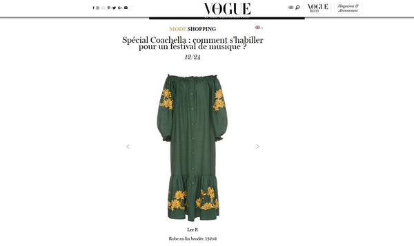 Lee Pfayfer dress is featured on Vogue FR