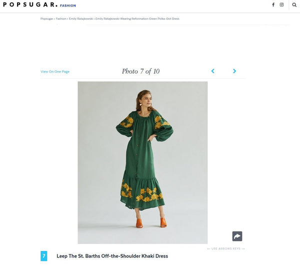 Lee Pfayfer dress is featured on Pop Sugar