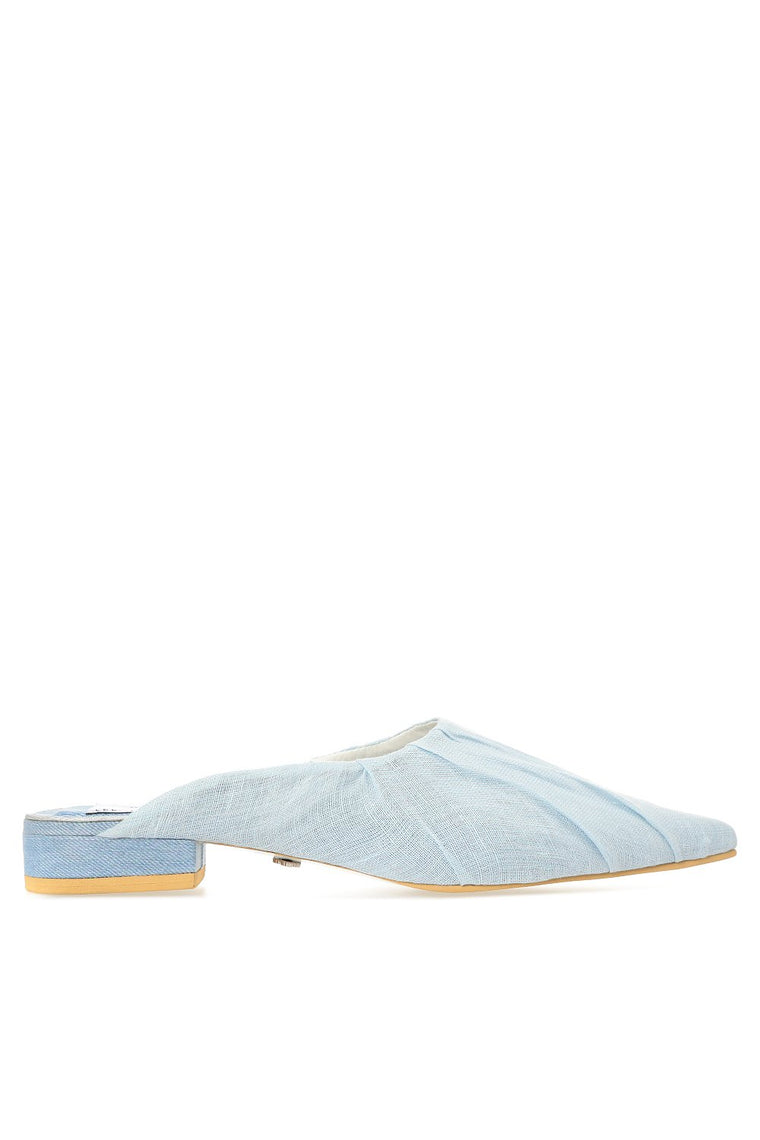 Blue Canvas mules